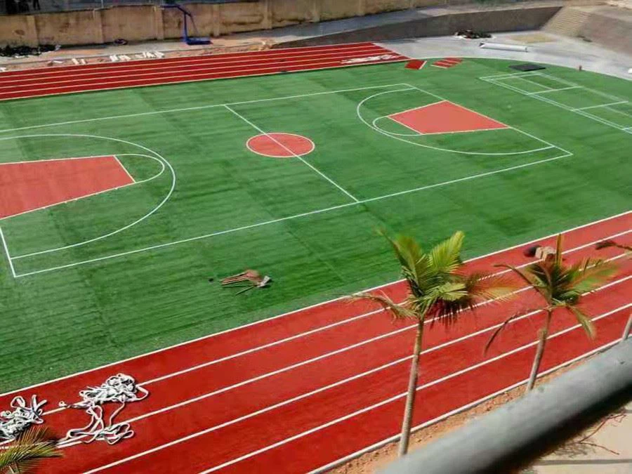 grass installation in school